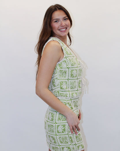 Neci Embroidered Tie Top