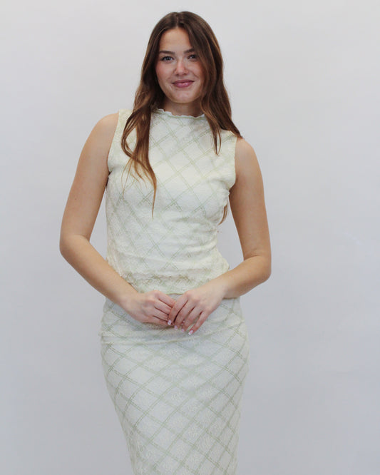 Norelle Lace Mock Neck