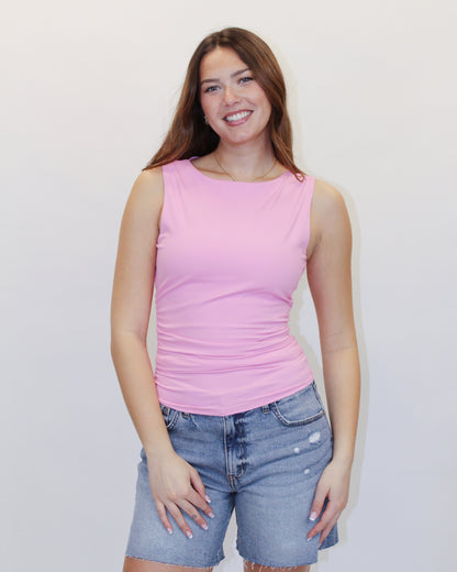ADAIR SIGNATURE PINK KNIT TOP