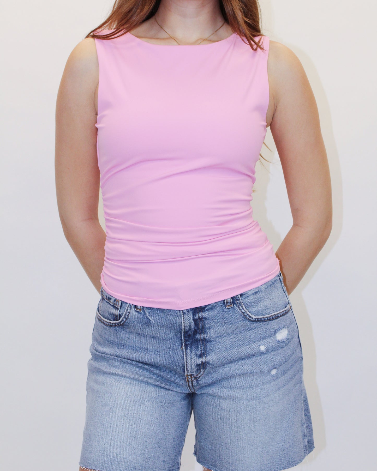 ADAIR SIGNATURE PINK KNIT TOP
