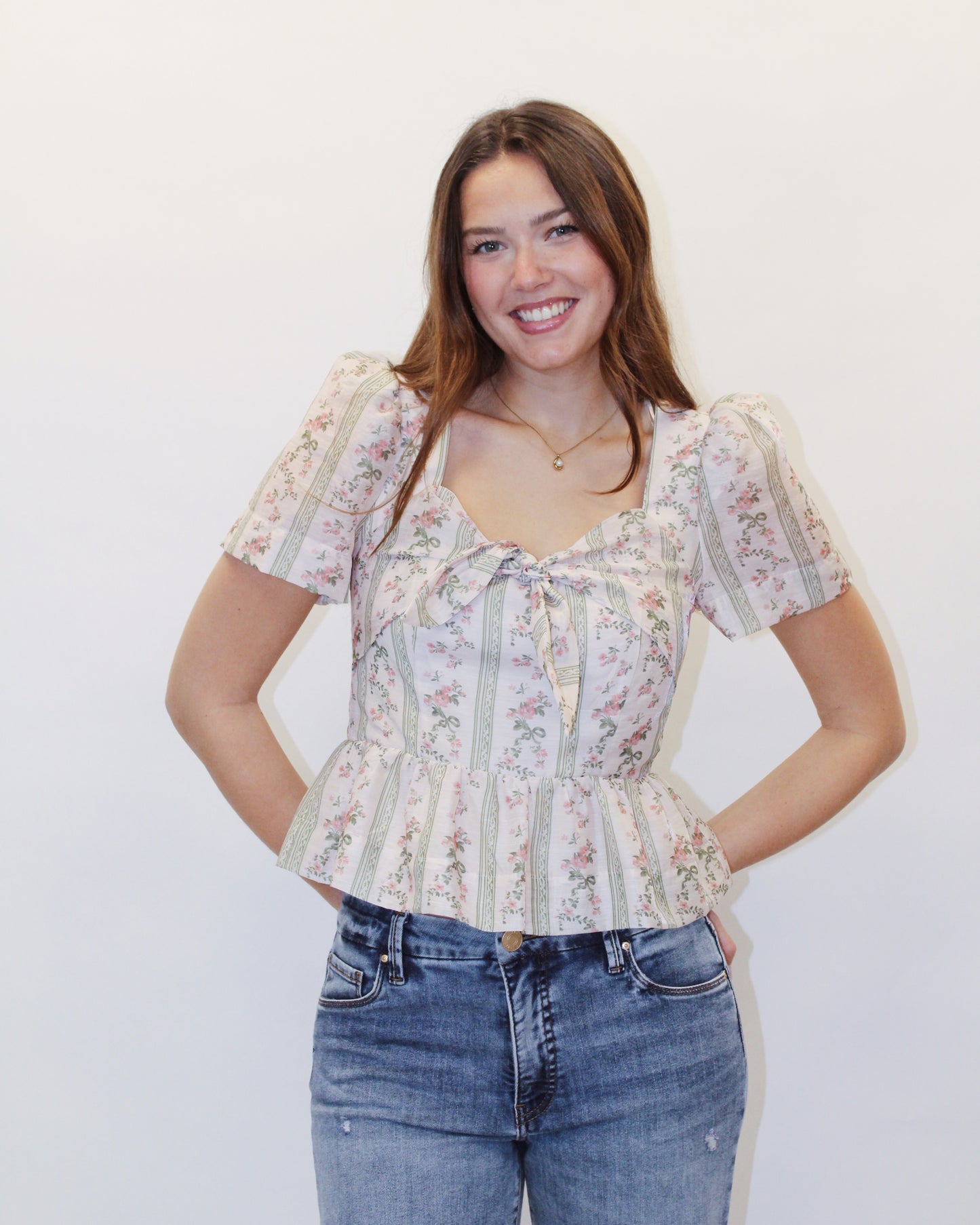 Whitney Floral Puff Sleeve Top