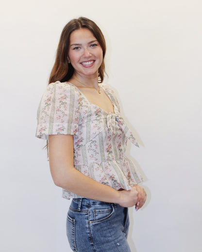 Whitney Floral Puff Sleeve Top