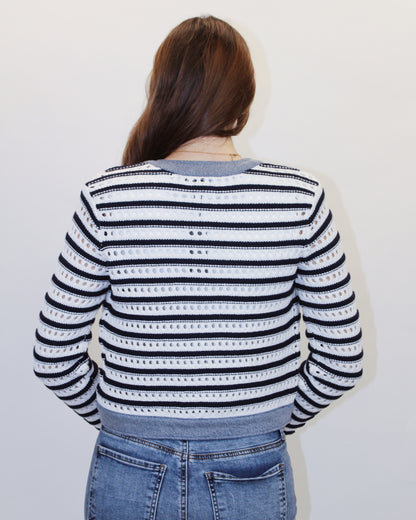 BLU JACKET IN EYELET