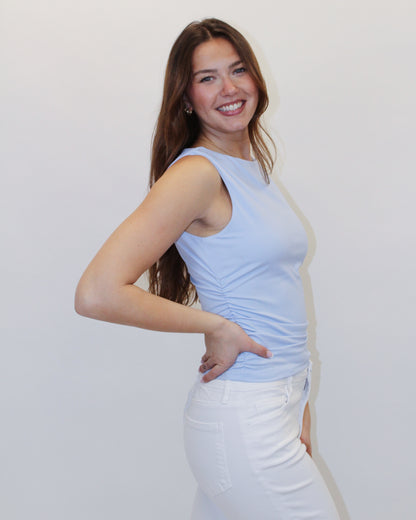 ADAIR SURF BLUE KNIT TOP