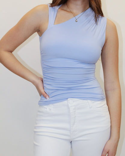 Trena Knit Baby Blue Knit Top