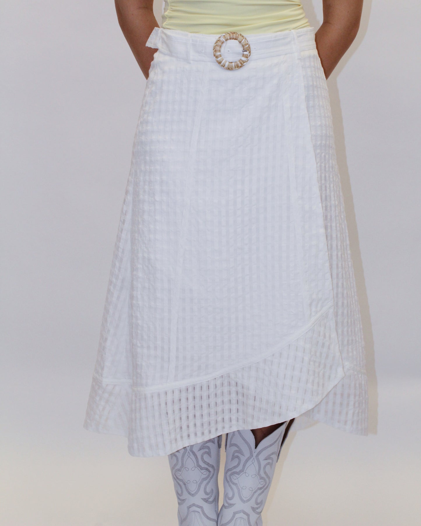 Erin Buckle Midi Skirt