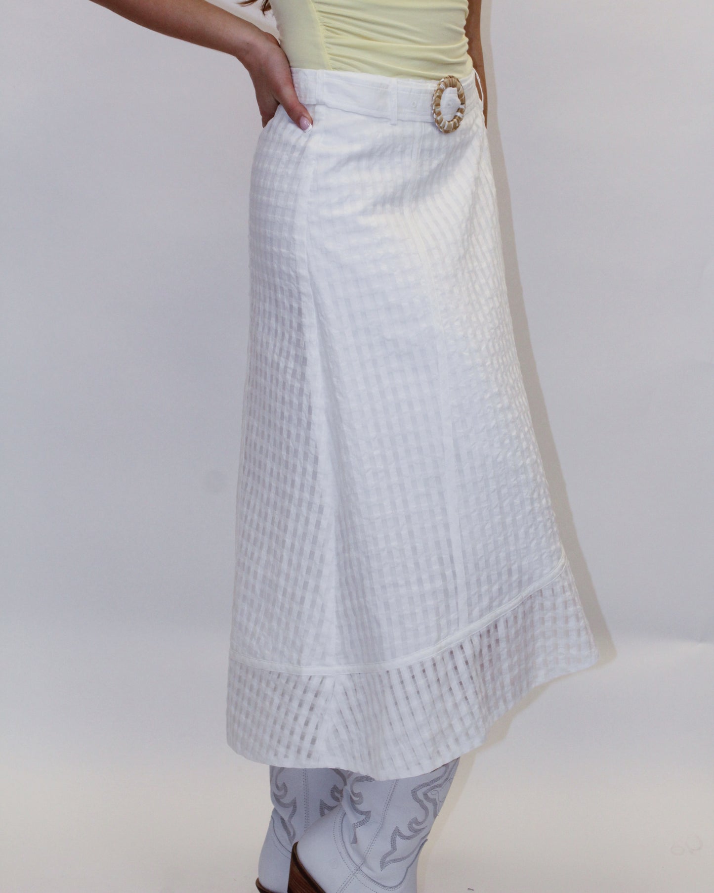 Erin Buckle Midi Skirt