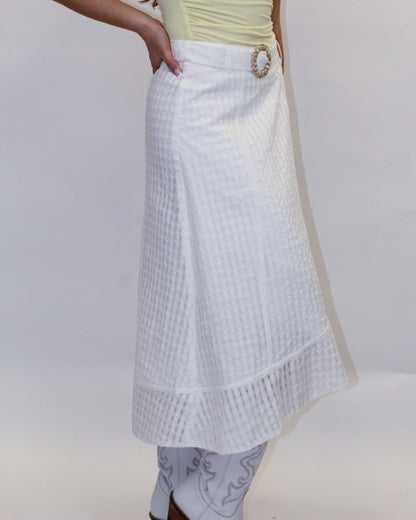 Erin Buckle Midi Skirt