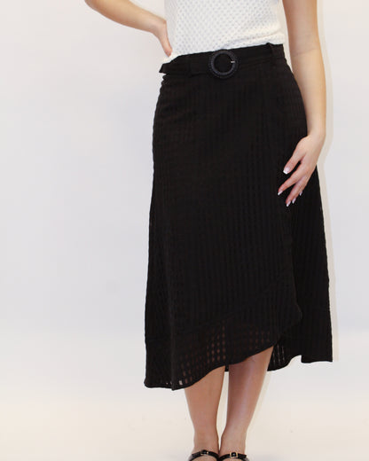 Serena Buckle Midi Skirt
