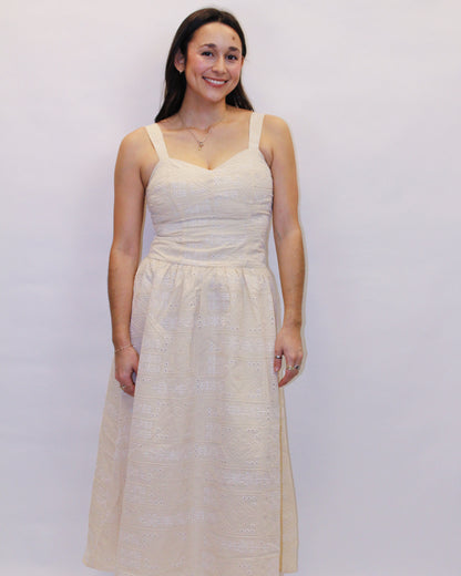 Flora Embroidered Midi Dress