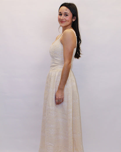 Flora Embroidered Midi Dress