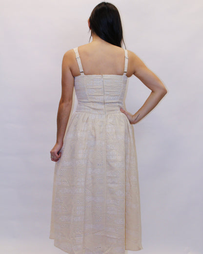 Flora Embroidered Midi Dress