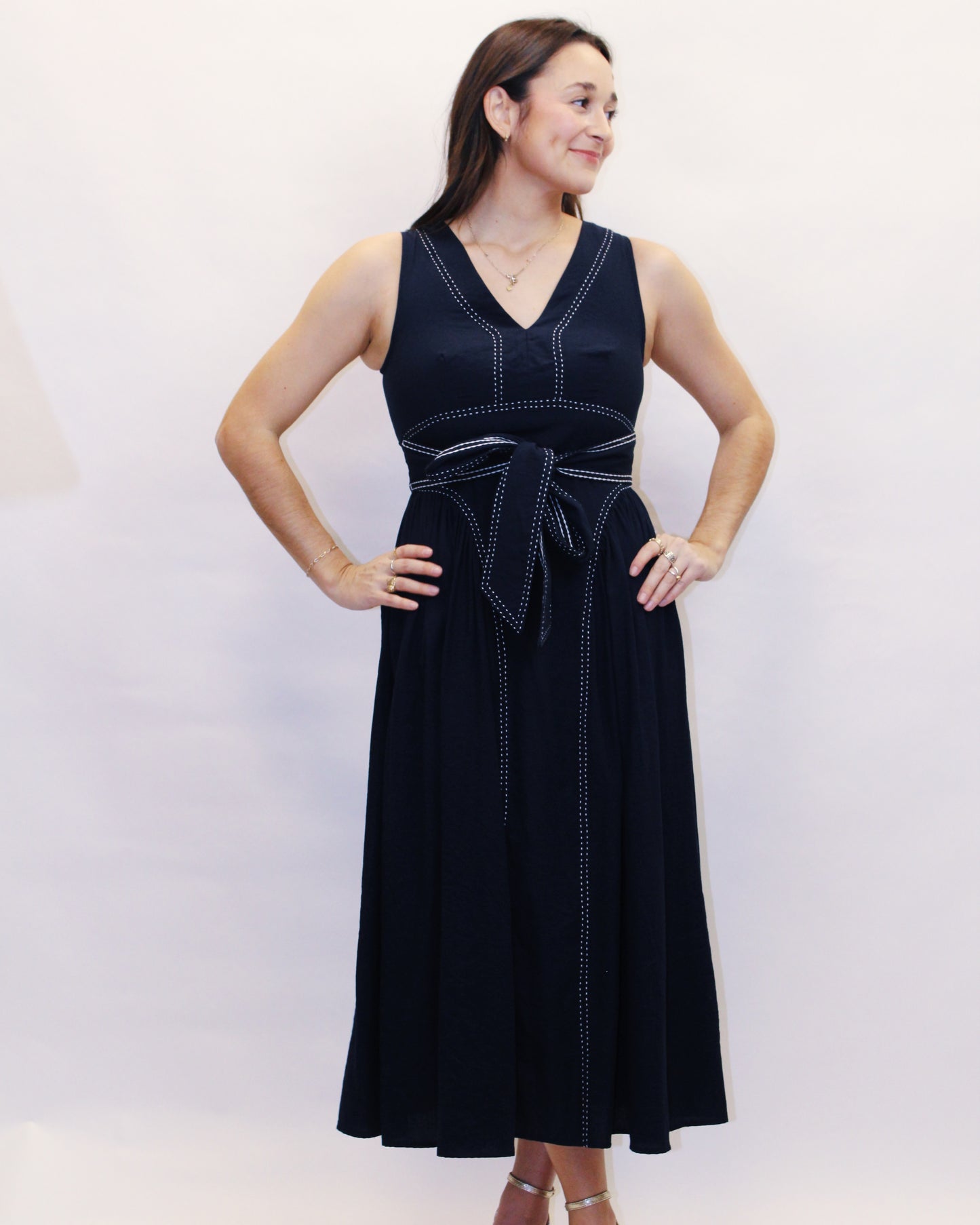 Hope Stitched Midi Dress