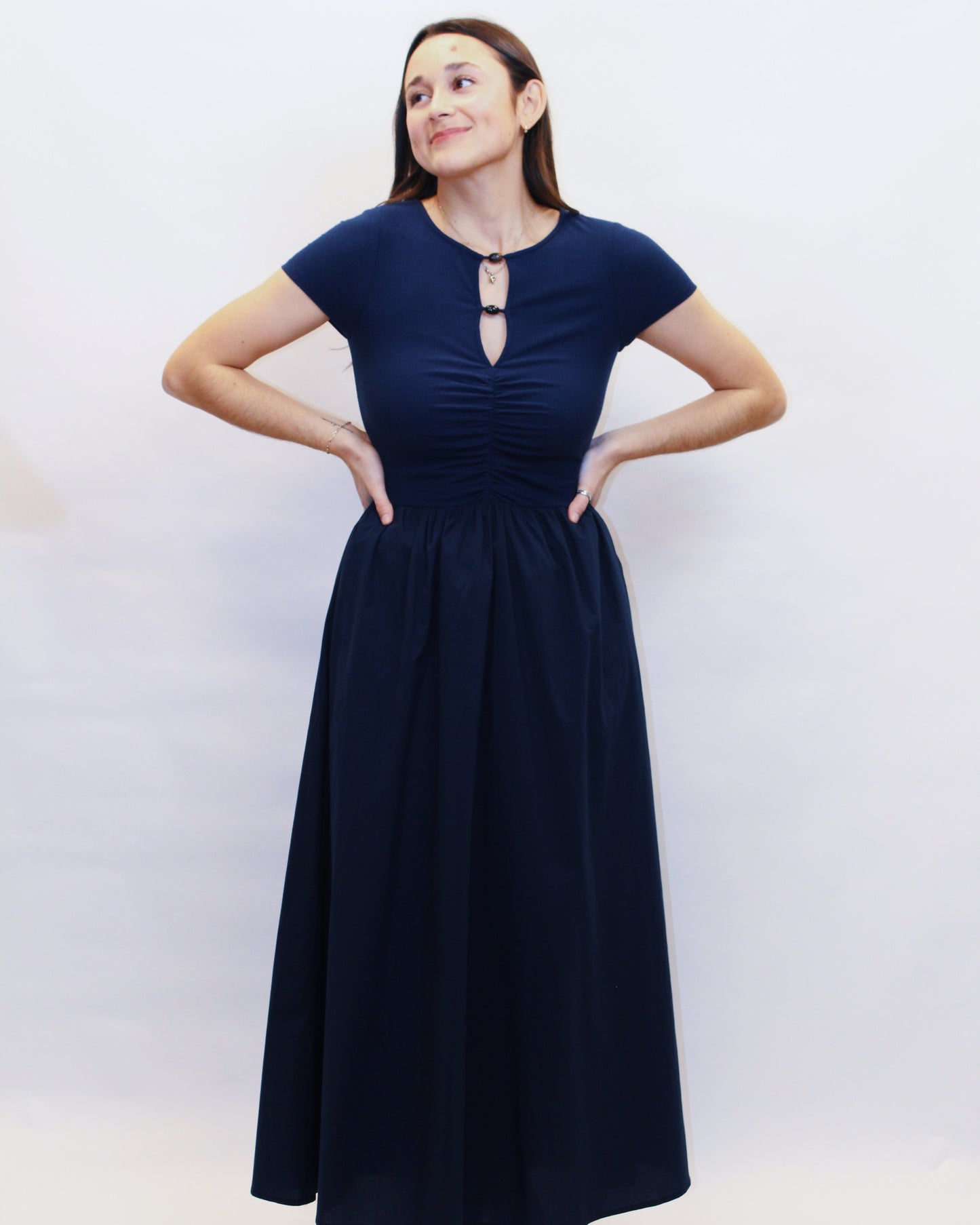 Arleth Midi Navy Dress