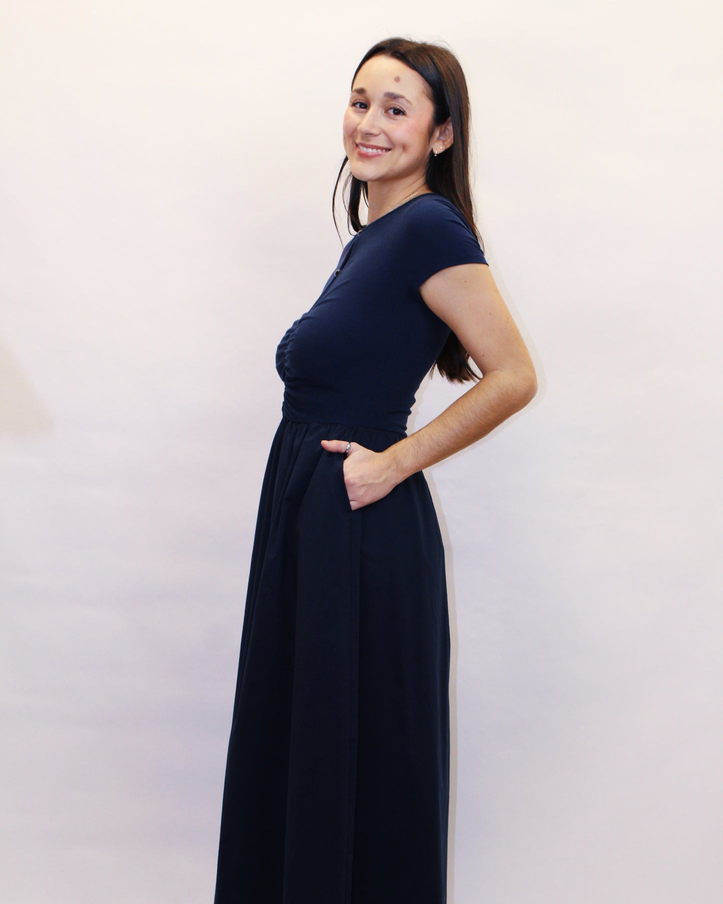 Arleth Midi Navy Dress