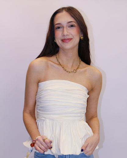 Reigha Strapless Bubble Top