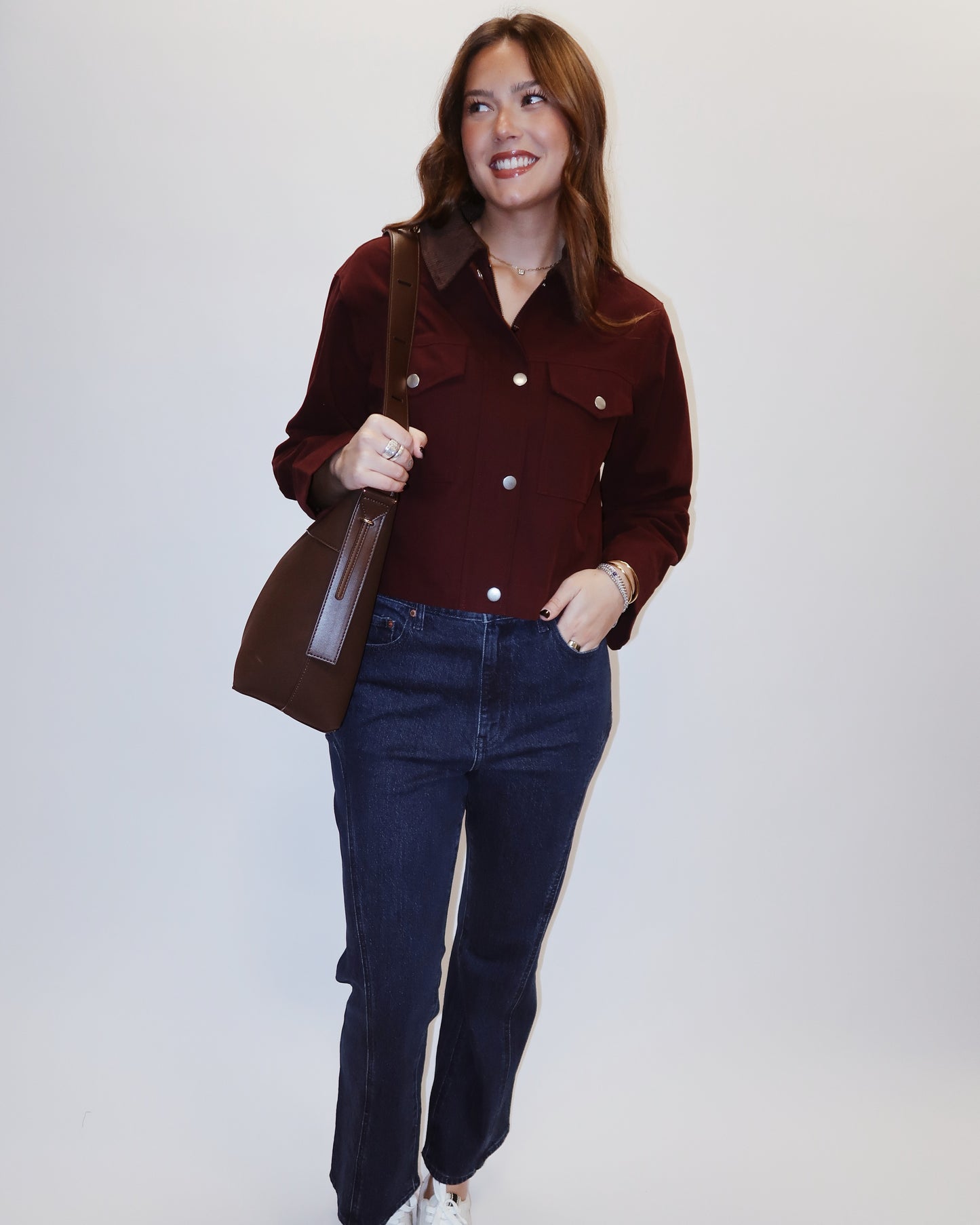 Bella Burgundy Barn Jacket