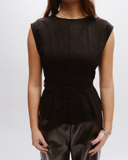 Bethany Suede Tie Top
