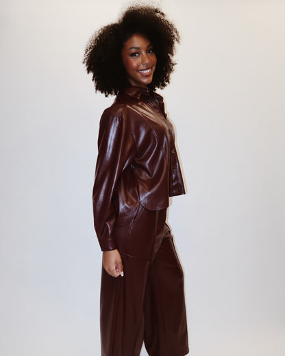 FRNCH Simone Leather Shirt