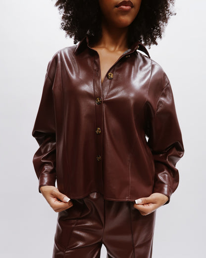 FRNCH Simone Leather Shirt