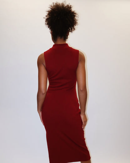 Chloe Mock Neck Midi Dress