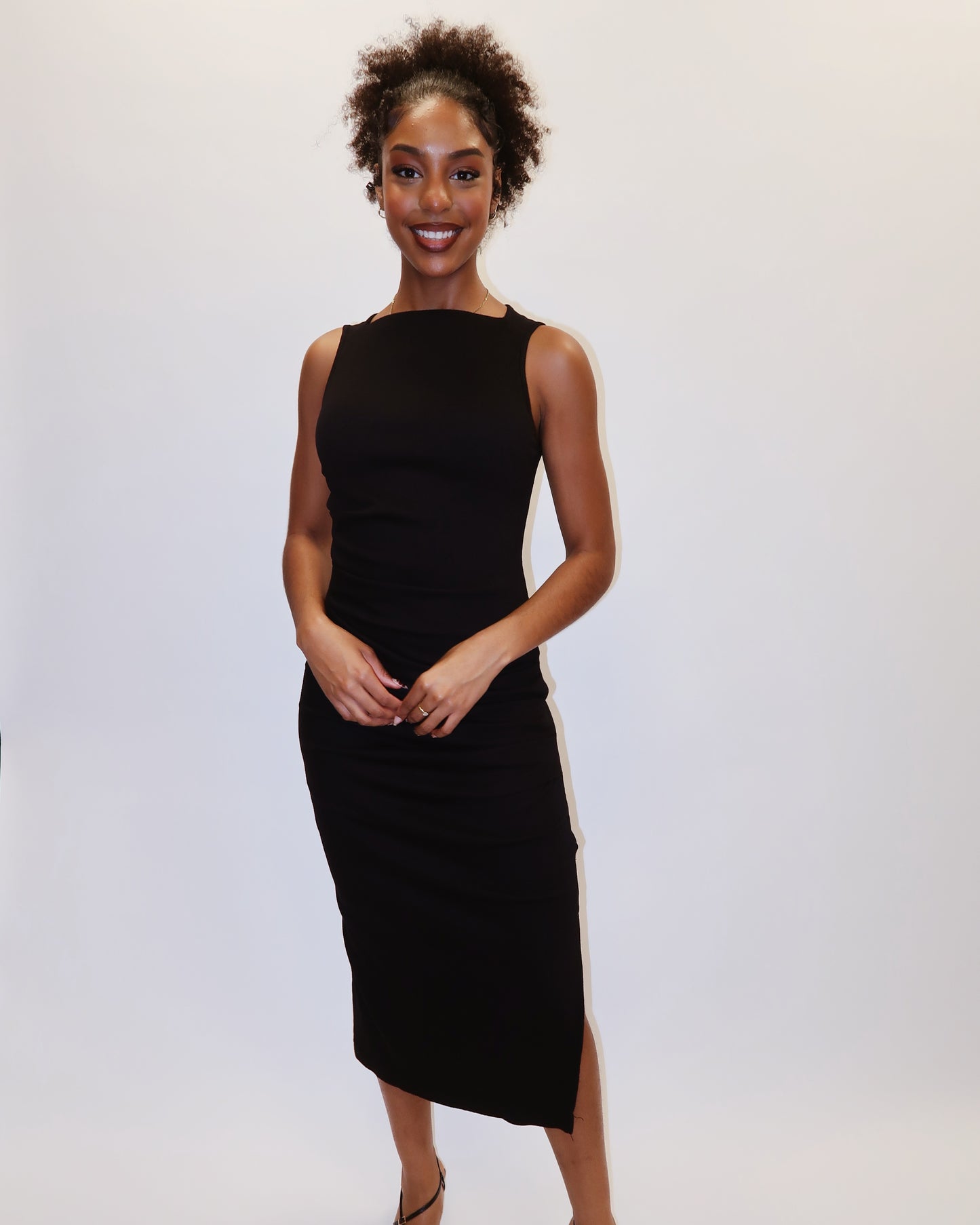 Michael Stars Regin Black Midi Dress