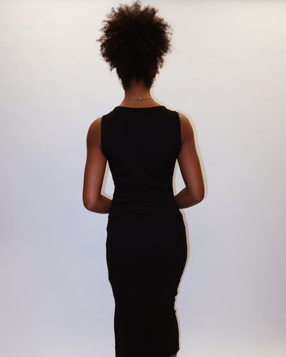 Michael Stars Regin Black Midi Dress