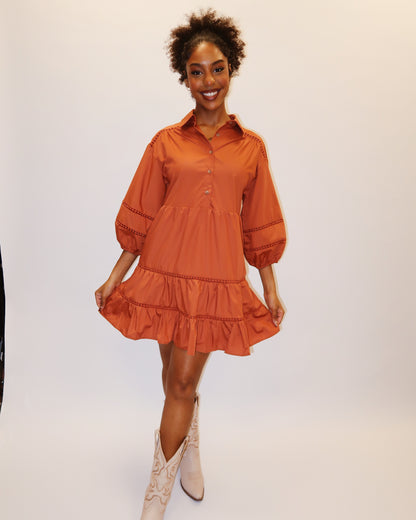 Sara Button Up Mini Dress