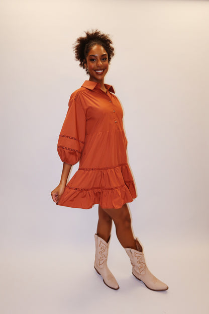 Sara Button Up Mini Dress