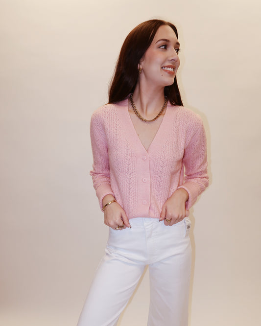 Sabrina Baby Pink Cardigan