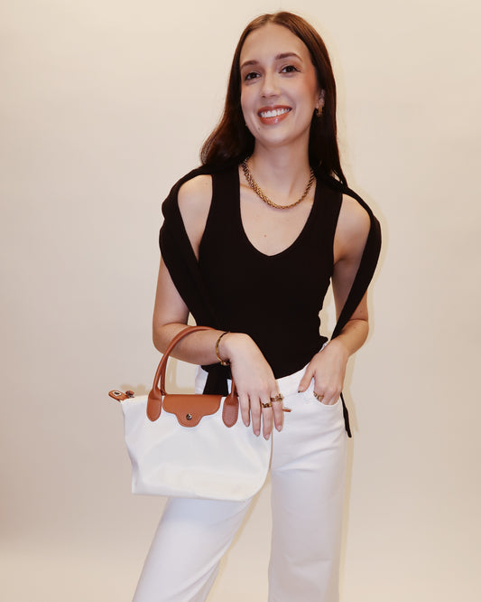 Lauren Black Ribbed Cardigan & Tank Set