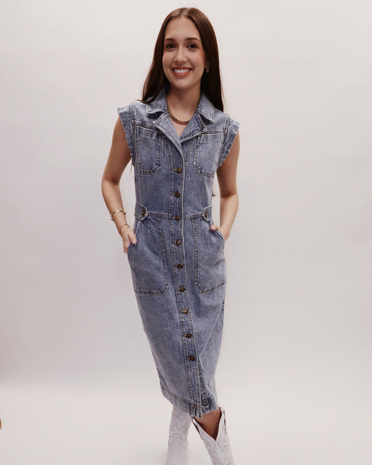 Julieta Denim Midi Dress