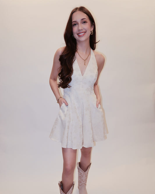 Morgan Floral Halter Mini Dress