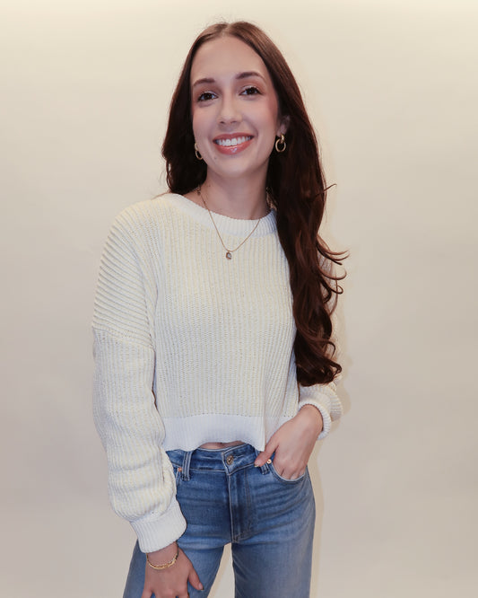 Quinn Yellow Ribbed Knit Sweater