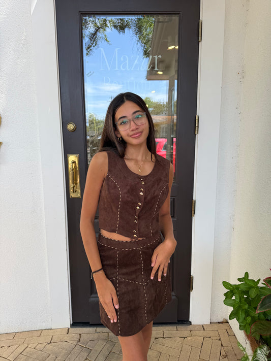 Eris Suede Mini Skirt