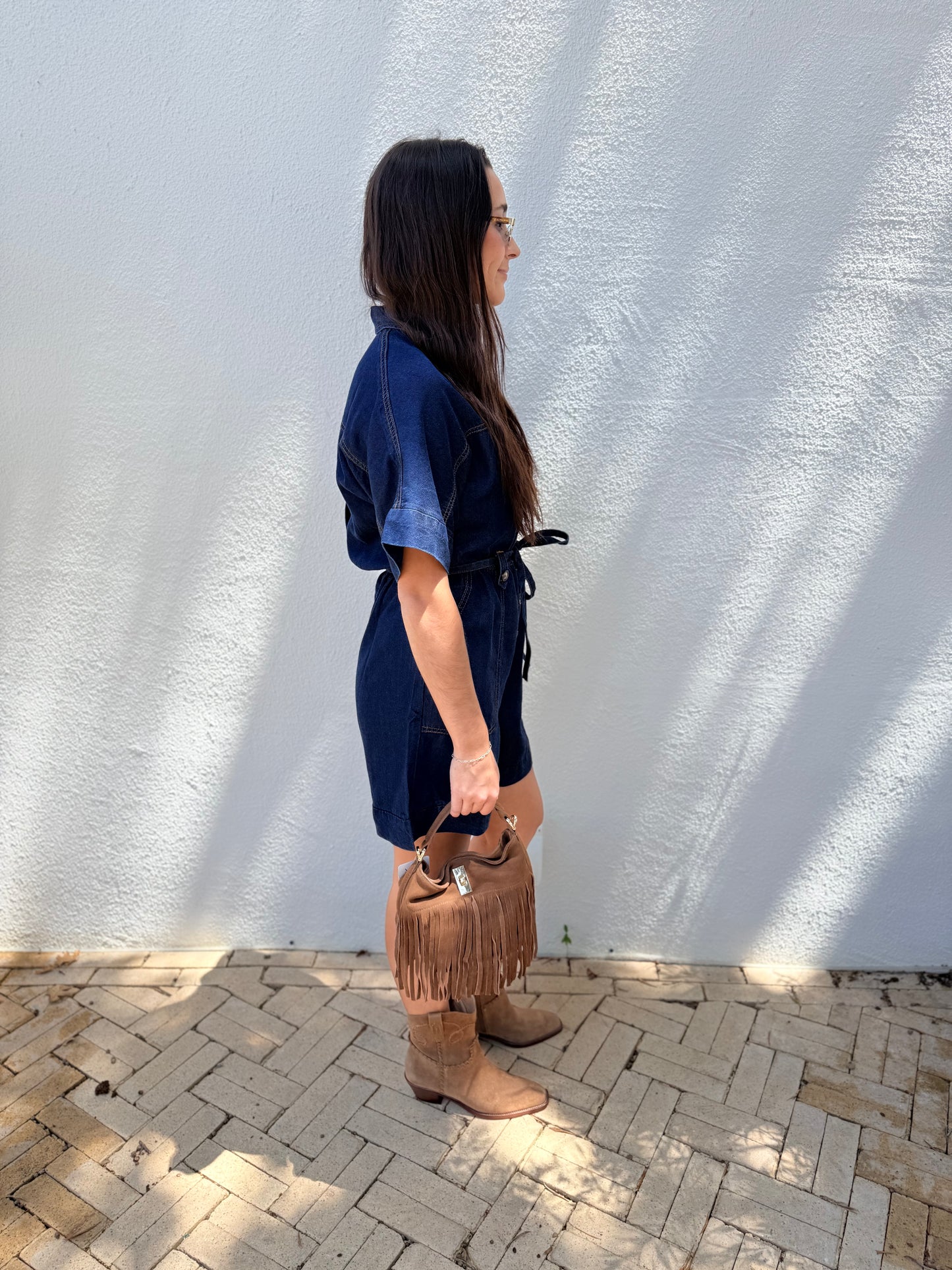 Mariselle Denim Romper
