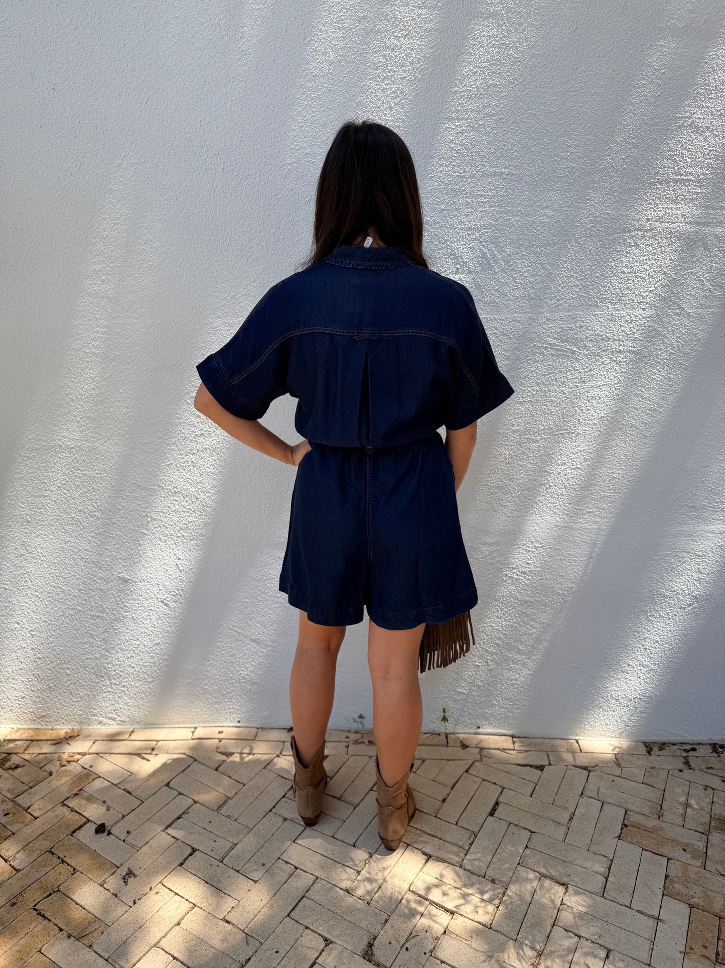 Mariselle Denim Romper