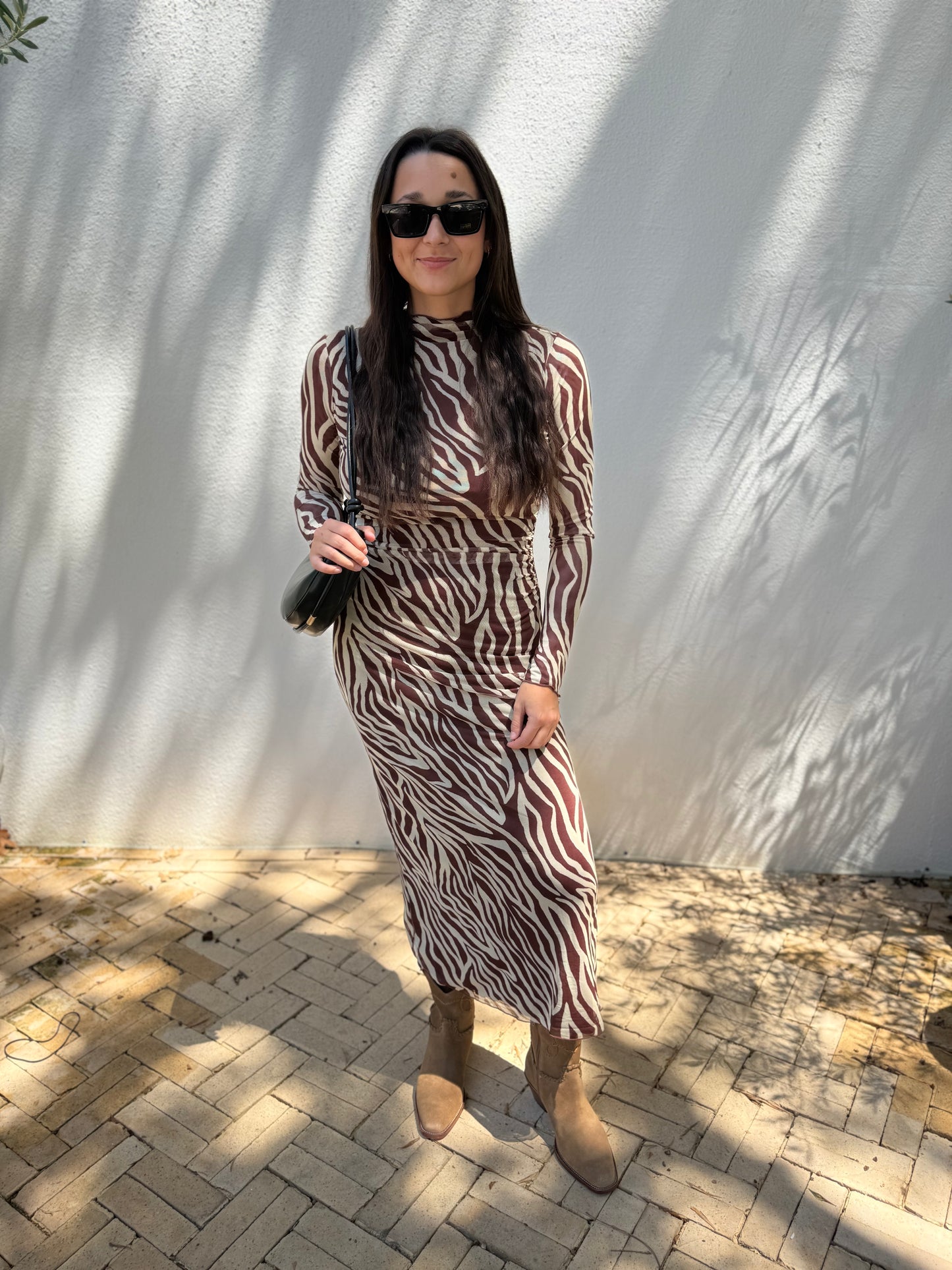Sevan Zebra Midi Dress