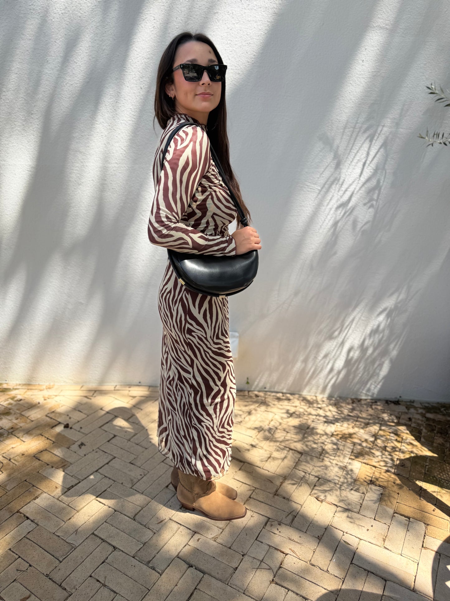 Sevan Zebra Midi Dress