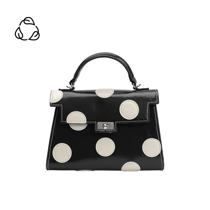 Maisel Black Vegan Polka Dot Hand Bag