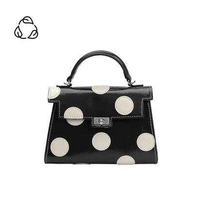 Maisel Black Vegan Polka Dot Hand Bag