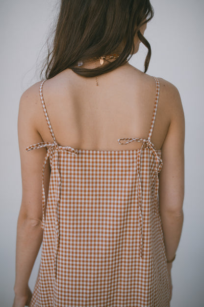 Daisy Gingham Mini Dress
