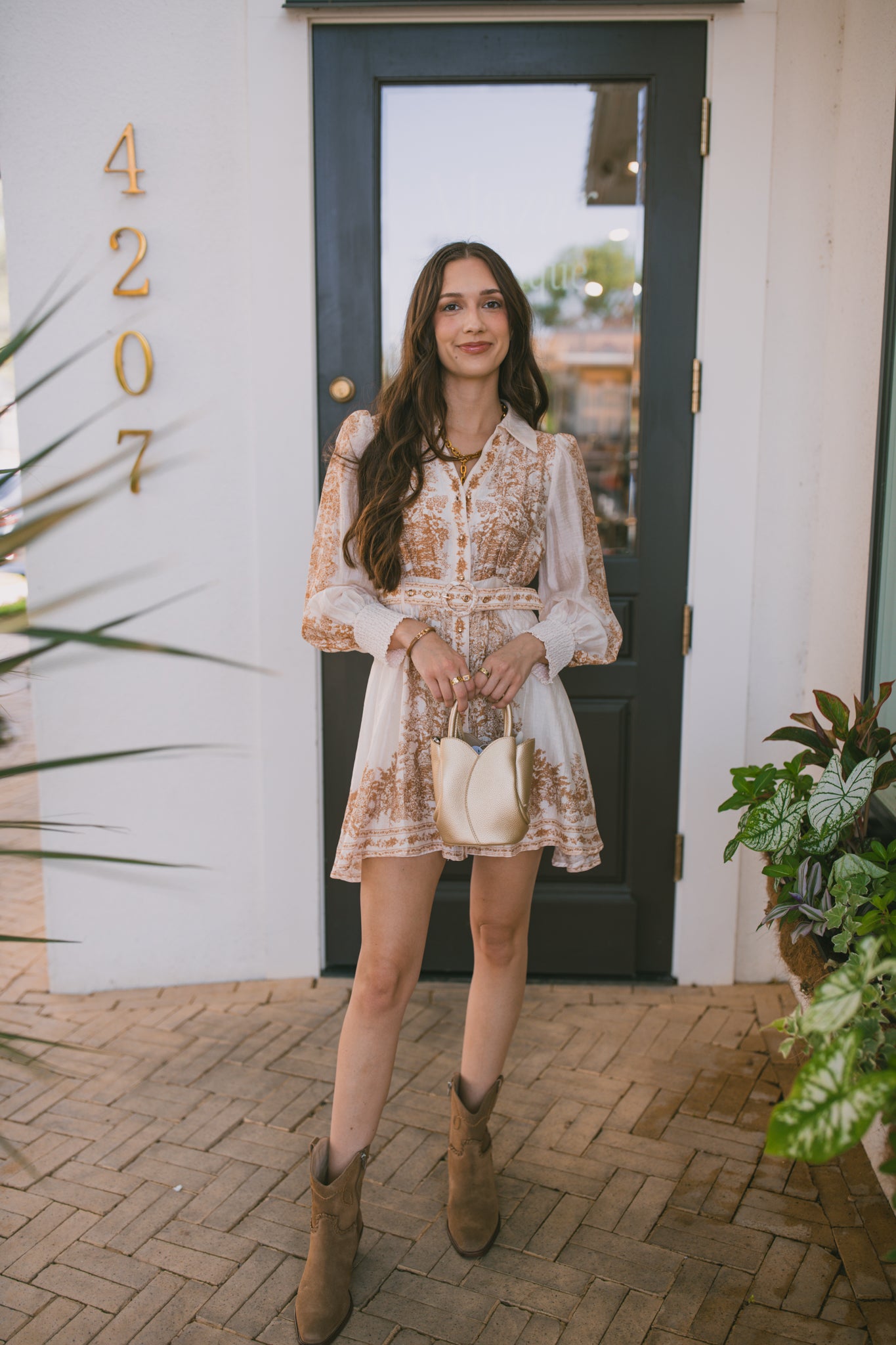 Zoi Belted Mini Dress