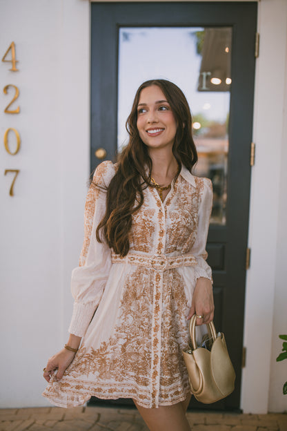 Zoi Belted Mini Dress