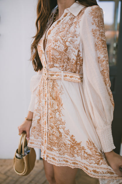 Zoi Belted Mini Dress