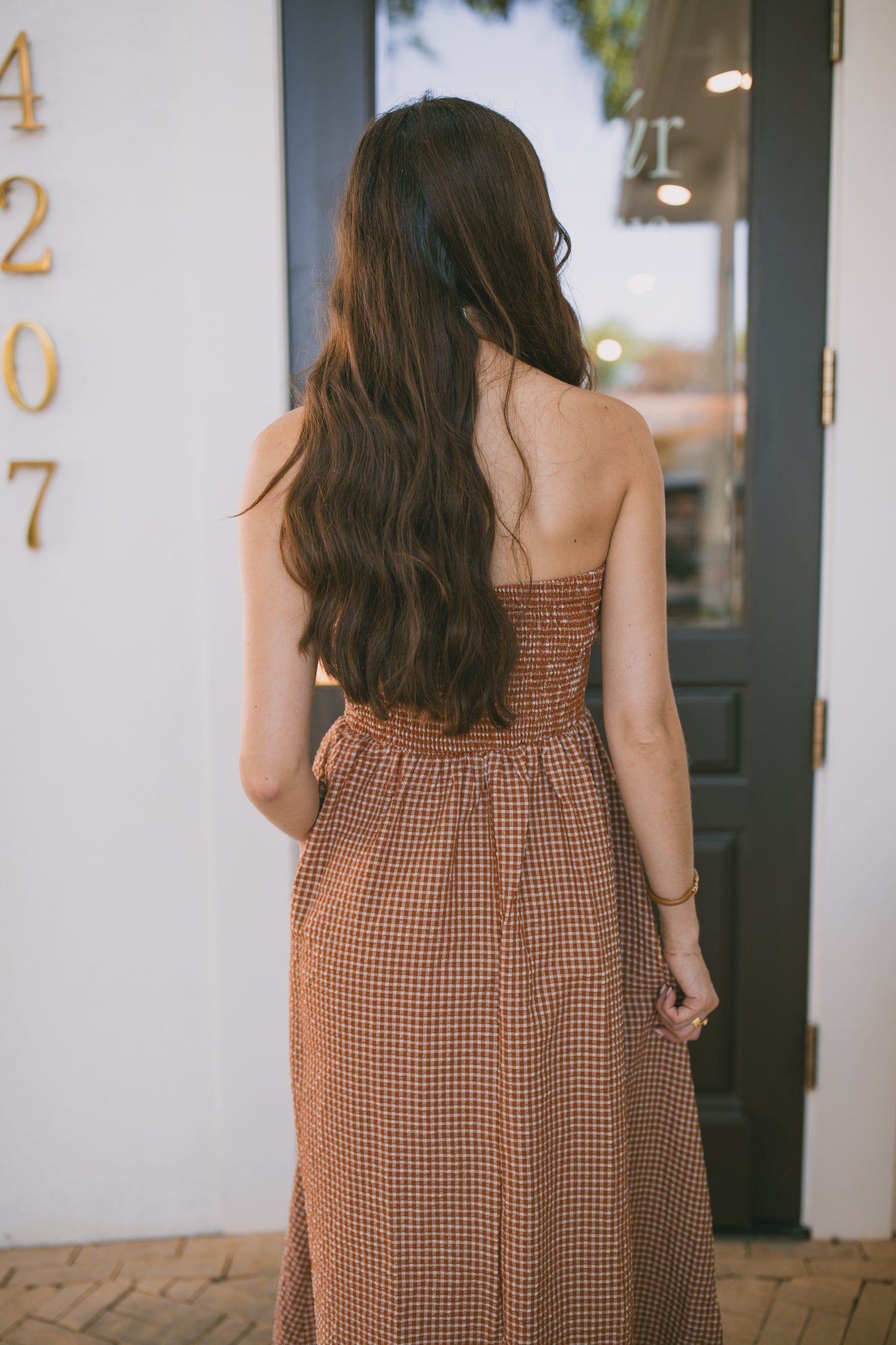 Terra Gingham Maxi Dress