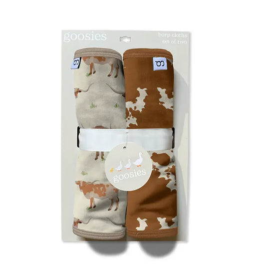 Longhorn Cows - Burp Cloth Set