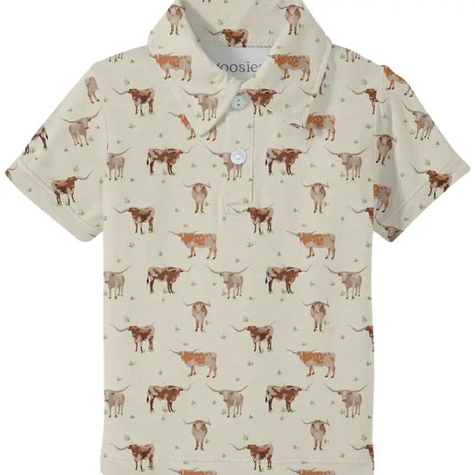 Longhorns Cows - Short Sleeve Polo