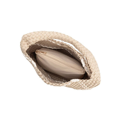 Johanna Almond Nylon Shoulder Bag