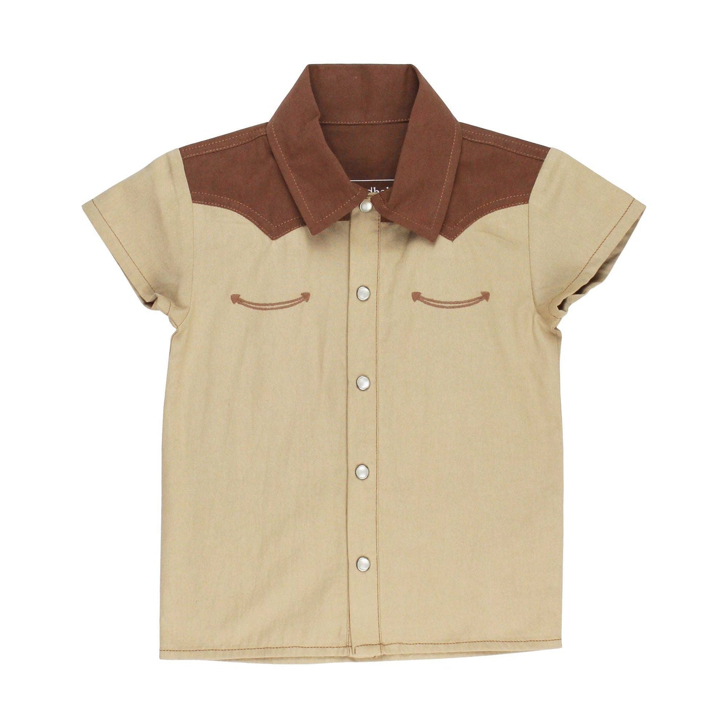 Oatmeal  Kids' Western Button-Up Shirt